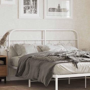 vidaXL Vervangend hoofdbord 150 cm metaal wit, Verzenden