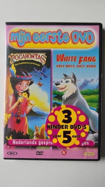 FILMBOX / POCAHONTAS HET INDIAANSE PRINSESJE / WHITE FANG, Gebruikt
