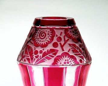 Cristal de Nancy - Auguste Houillon - Vase - Modèle 5301 -