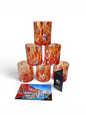 MurArt - Drinkset (6) - Glas - Murrine Millefiori