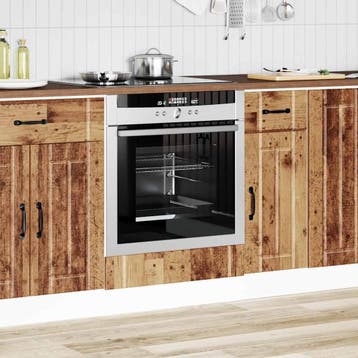 vidaXL Ovenkast Lucca bewerkt hout oud houtkleurig, Verzenden