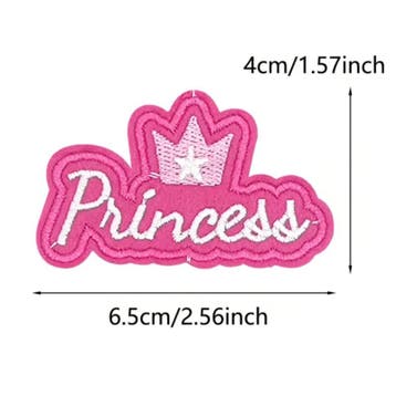 Embleem - princess - 4 x 6.5 cm - applicatie - opstrijken..., Verzenden, Nieuw, Overige typen