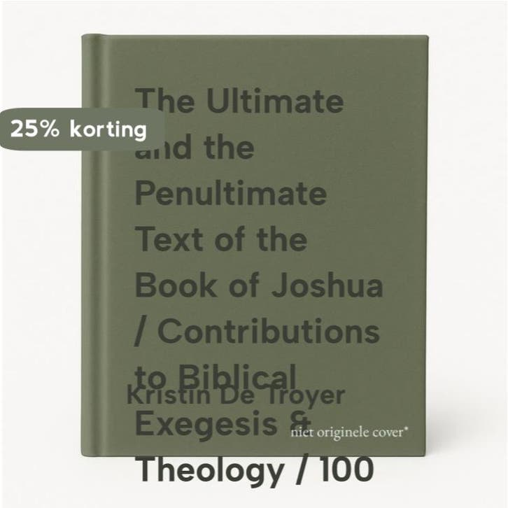 The Ultimate and the Penultimate Text of the Book of Joshua, Livres, Langue | Anglais, Envoi
