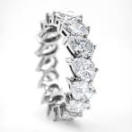 Ring - 14 karaat Witgoud - 5.60ct. tw. Diamant (Lab-grown) -