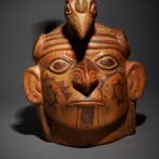 Moche, Peru, Terracotta Fijn Huaco-portret. TL-test. 25,5 cm