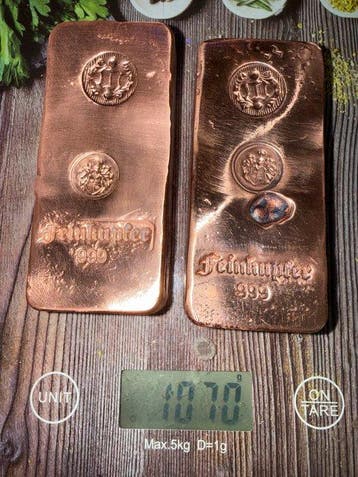 1070 gramm - Koper - Edelmetalle Deutschland - Met