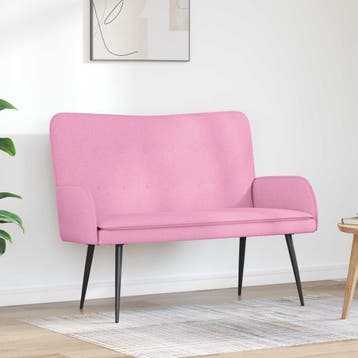 vidaXL 2-Zits Sofa Roze 115 x 61 x 87 cm Stof, Verzenden, Nieuw
