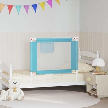 vidaXL Bedhekje peuter 90x25 cm stof blauw, Verzenden