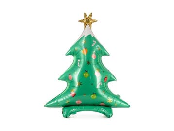 Helium Ballon Kerstboom Leeg 94cm, Verzenden