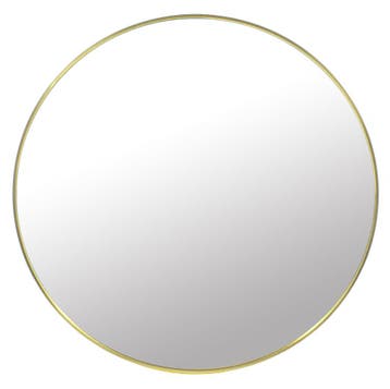 Badkamerspiegel rond goud | Tweede kansje | OP = OP!, Verzenden, Overige typen, 50 tot 100 cm, Zo goed als nieuw