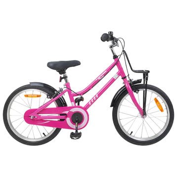 vidaXL Kinderfiets 18 Inch voor 5-7 jaar oud Roze en Zwart, Fietsen en Brommers, Verzenden, Nieuw