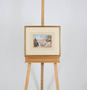 Cornelius Pearson (1805-1891) - Ruïne in rivierlandschap