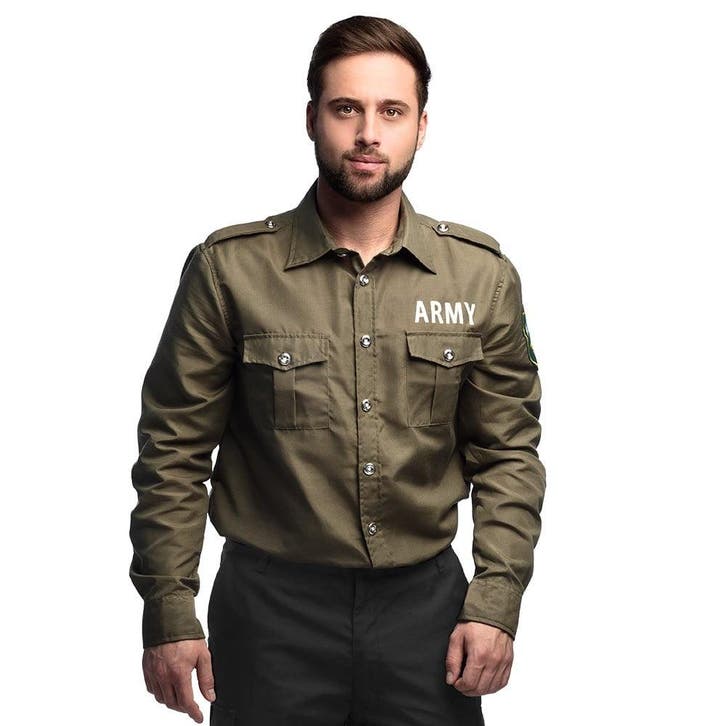 Leger Overhemd Army, Kleding | Heren, Carnavalskleding en Feestkleding, Nieuw, Verzenden