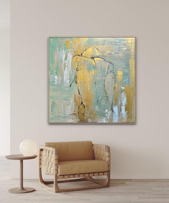 Esty - Posture (compreso di telaio), Antiquités & Art, Art | Peinture | Moderne