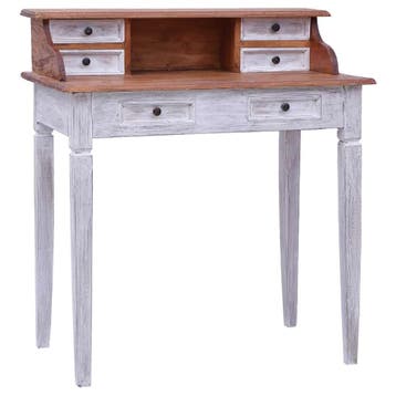 vidaXL Schrijftafel met lades 90x50x101 cm massief, Huis en Inrichting, Verzenden, Nieuw