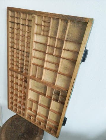 Art Deco Bak - Eik - 1910-1920 - Grote Antieke Letterbak