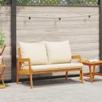vidaXL Tuinbank Olie Natuurlijk 115 x 65 x 71 cm Massief, Tuin en Terras, Verzenden, Nieuw