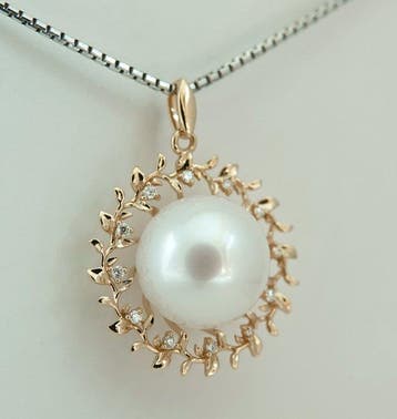 Zonder minimumprijs - Hanger - 18 kt geelgoud - South Sea