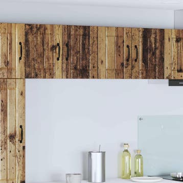 vidaXL Wandkast LUCCA 2 st Oud hout Bewerkt hout, Verzenden, Nieuw