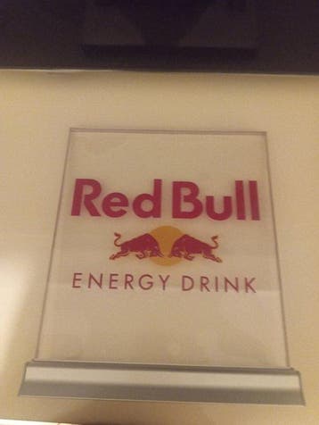 red bull - Red Bull vintage lamp - Reclamebord met, Antiek en Kunst