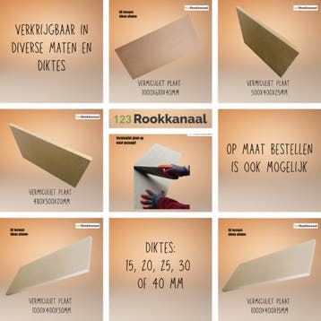 Vermiculiet plaat erg voordelig en ook op maat, Verzenden, Nieuw