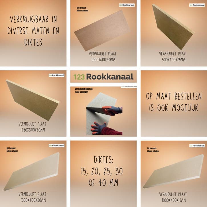 Vermiculiet plaat erg voordelig en ook op maat, Maison & Meubles, Poêles, Envoi