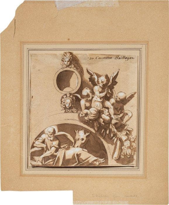 Louis Dorigny (1654-1742) - Study for a decorative project, Antiek en Kunst, Kunst | Schilderijen | Klassiek