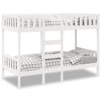 vidaXL Stapelbed 90x190 cm massief grenenhout wit, Verzenden