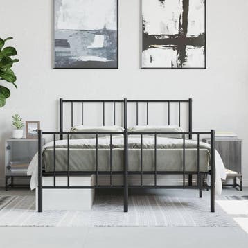vidaXL Nachtkastjes met glazen deuren 2 st 35x37x50 cm grijs, Verzenden