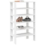 vidaXL Schoenenrek 61x32x105 cm bewerkt hout wit, Verzenden, Nieuw