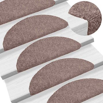 vidaXL Trapmatten Zelfklevend 30 stuks 56x17x3 cm lichtbruin, Verzenden