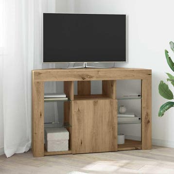 vidaXL Hoek LED TV Cabinet 100x40x68cm Artisan Eiken Bewerkt, Huis en Inrichting, Verzenden, Nieuw