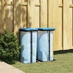 vidaXL Vuilniszakhouders 2 st 60 L PP zwart en blauw, Huis en Inrichting, Verzenden, Nieuw