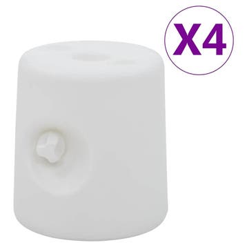 vidaXL Prieelgewichten 4 st PE wit, Verzenden