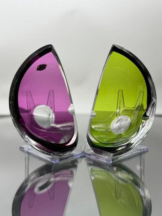 Val Saint Lambert - Asbak (2) - Kristal - crystal ashtrays, Antiek en Kunst, Antiek | Glaswerk en Kristal
