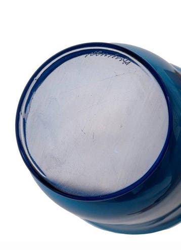 Venini - Vase - Anni Trenta - Verre - Bleu en chemise