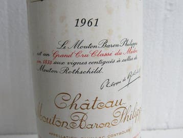 1961 Château Mouton Baron Philippe - Bordeaux, Pauillac 5ème, Verzamelen, Wijnen, Nieuw