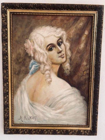 Italiaanse school (XX) - Ritratto di dama in costume