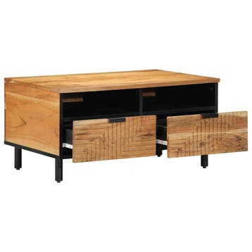 vidaXL Salontafel 80 x 54 x 40 cm Massief Acacia Hout, Huis en Inrichting, Tafels | Salontafels, Verzenden, Nieuw