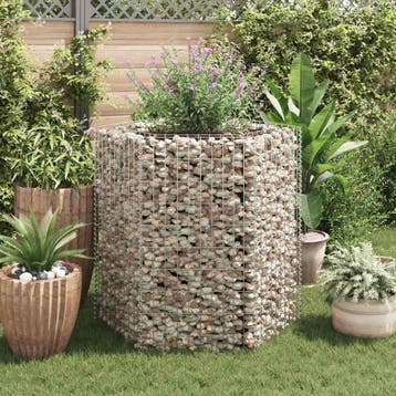 vidaXL Gabion plantenbak verhoogd zeshoekig 100x90x100 cm, Verzenden