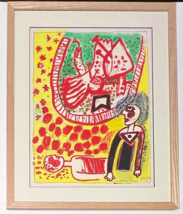 Corneille (1922-2010) - Turbulence de lété. Oeuvre, Antiquités & Art, Antiquités | Autres Antiquités