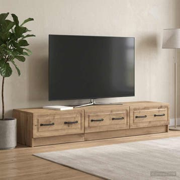 vidaXL TV Kast 147 x 34,5 x 27 cm Artisanaal eiken Bewerkt, Verzenden