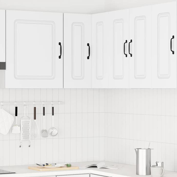 vidaXL Keukenwandhoekkast Kalmar bewerkt hout wit, Huis en Inrichting, Kasten | Overige, Nieuw, Verzenden