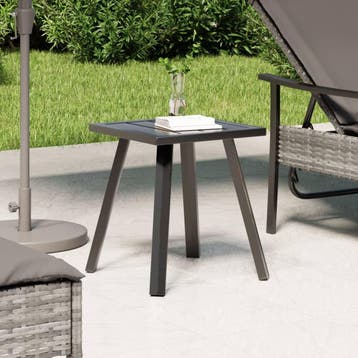 vidaXL Tuintafel 34x34x38 cm staal antracietkleurig, Tuin en Terras, Verzenden, Nieuw