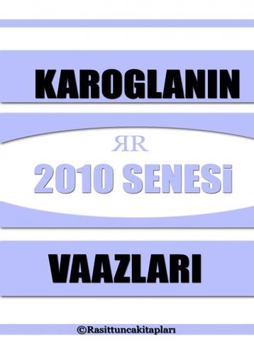 Rasit Tuncann 2010 Senesinde Yapt Tasavvufi Vaazlar, Verzenden, Rait Tunca