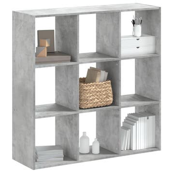vidaXL Boekenkast 102x32x102 cm bewerkt hout betongrijs, Verzenden, Nieuw