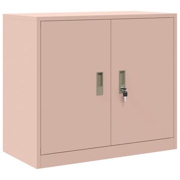 vidaXL Opbergkast Roze 80 x 40 x 70 cm Staal, Huis en Inrichting, Verzenden, Nieuw