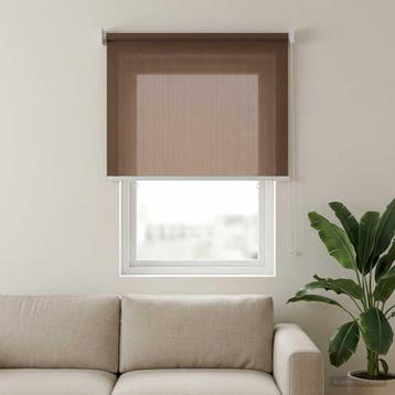 vidaXL Buitenrolgordijn 90% UV-blok Taupe 60 x 140 cm HDPE, Verzenden