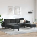 vidaXL Woonkamerbank / zetel 3 pcs Zwart 250 x 188 x 76 cm, Verzenden, Nieuw