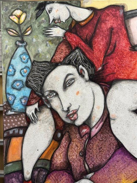 Dai (1948) - Fa Si La Do Re Do - Ti ho sempre sulla schiena, Antiek en Kunst, Kunst | Schilderijen | Modern